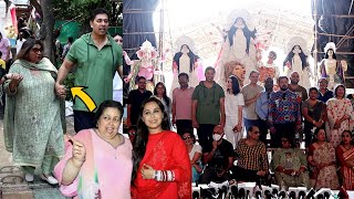 Rani Mukherjee Mother amp Family At North Bombay Sarbojanin Durga Puja 2024 Protima Sthapna [upl. by Rayford619]