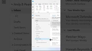 How to create search folders in Outlook [upl. by Aihsemak]