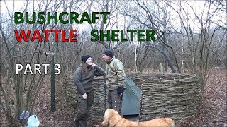 Bushcraft Wattle Shelter Part 3 [upl. by Adhamh]