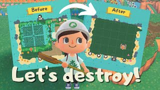 Watch me destroy my island  Animal Crossing New Horizons  Tips for flattening  Relaxing video [upl. by Ainoda246]