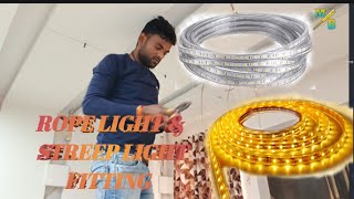 ROPE LIGHT amp streep light fitting 🥰🥰 [upl. by Eberto593]