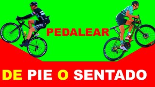 PEDALEAR DE PIE O SENTADO CUAL ES MÁS EFICIENTE  CICLISMO │Consejos de Ciclismo [upl. by Aubin920]