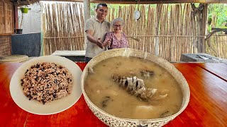 ✅️ABUELITA enseña cómo hacer MOTE DE PESCADO FRITO a sus casi 90 AÑOS ❤️ [upl. by Nimzaj]