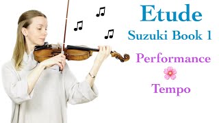 Etude  Suzuki Book 1  in performance tempo [upl. by Michele]