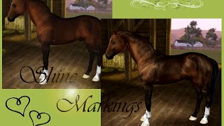 Sims 3 SHINE MARKINGS  GLÄNZENDES FELL  Pine Hill Stables [upl. by Nohsal]