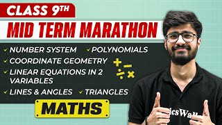 Complete CBSE Maths  Class 9th  MID Term in One Shot  Marathon Series 🔥 [upl. by Akihsay]