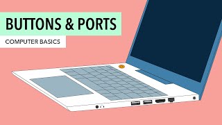 Computer Basics Buttons and Ports on a Computer [upl. by Eronaele]