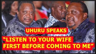 quotMTU ASKIZE BIBI YAKE KABLA AKUNJE NIMUONGELESHERESPECT YOUR WIFEquotUHURU KENYATTA WARN ALL MEN [upl. by Tse394]