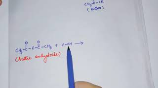 Hydrolysis of Acetic anhydride Organic Chemistry [upl. by Mani]