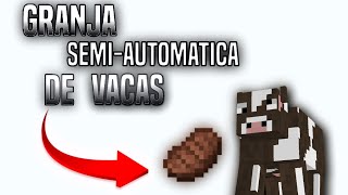 GRANJA SEMIAUTOMATICA DE VACAS PARA MINECRAFT PE Y CRAFTING AND BUILDING 🐄 [upl. by Anattar]