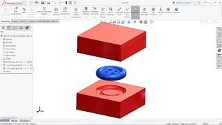 Solidworks Mold tools tutorial  Introduction of Mold tools in Solidworks [upl. by Alleunamme224]