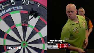 TWO NINE DARTERS FROM MICHAEL VAN GERWEN IN ONE MATCH [upl. by Haikezeh]