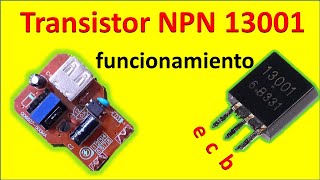 funcionamiento de mini fuente conmutada sin mosfet solo transistor NPN 13001 [upl. by Khudari]