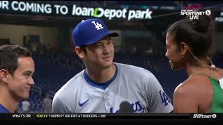 Shohei Ohtani accomplishes 5050 Dodgers Postgame interview [upl. by Hild]