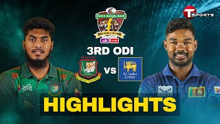 Highlights  Bangladesh vs Sri Lanka  3rd ODI  T Sports [upl. by Attej]