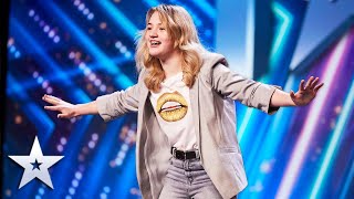 14yearold comedian Eva Abley doesnt let Cerebral Palsy get her down  BGTeaser  BGT 2022 [upl. by Lede]