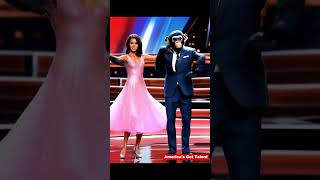 Monkey and Girl Bring the House Down on Got Talent Stage talent [upl. by Moht837]