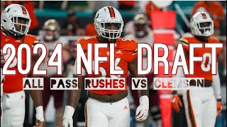 Miami DT Leonard Taylor III Vs Clemson All Pass Rushes [upl. by Blackstock630]