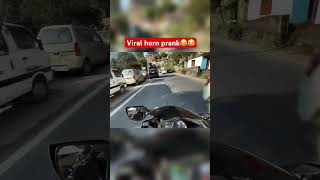 Horn prank in mountain 😂😂 ytshortbike bikelover motovlog ytshorts automobile shorts rider [upl. by Ahsain]