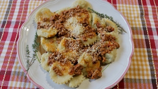 How to Make Meat Filled Ravioli Called Tordelli  Pasta Grannies [upl. by Vaas]