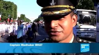 Indian army open the military march down the Champs Elysees [upl. by Strawn]