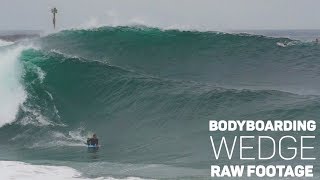 Bodyboarding WEDGE  August 17  RAW FOOTAGE Tanner McDaniel Craig Whetter [upl. by Aniroz]