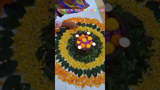 Fresh Flower Rangoli festival diwali diy shorts decor decoration beautiful [upl. by Ladnar620]