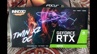 Inno3D GeForce RTX 3070 Twin X2 OC LHR UNBOXING [upl. by Anerbas]