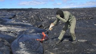 POV Of Geologists Collecting Lava [upl. by Assille]