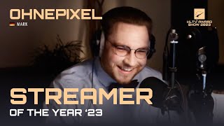 ohnePixel receives Streamer of the Year award  HLTV Award Show 2023 [upl. by Nanice]