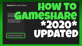 How to game share on Xbox one 2020 [upl. by Iand]