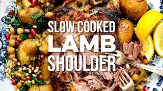 Slow Roasted Lamb Shoulder  Supergolden Bakes [upl. by Eissirhc987]