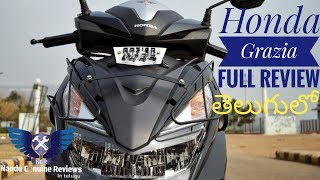 Honda Grazia review తెలుగులో [upl. by Lhadnek]