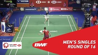 R16  MS  Viktor AXELSEN DEN 1 vs Anders ANTONSEN DEN  BWF 2018 [upl. by Jule]