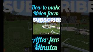 Minecraft automatic melon farm minecraft melon game redstone farm [upl. by Teece110]