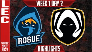 RGE vs TH Highlights  LEC Winter 2024 Week 1 Day 2  Rogue vs Team Heretics [upl. by Ylicec]