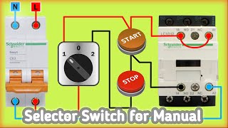 Selector Switch for Start Stop Contactor Wiring Diagram [upl. by Bergren]