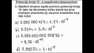 Potencije broja 10  s negativnim eksponentom Znanstveni zapis broja [upl. by Quintana480]