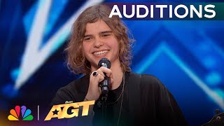 Oscar Stembridge Performs Inspiring Original quotWhat Ifquot  Auditions  AGT 2024 [upl. by Atinehs]