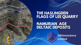 Lee Quarry Geology The Namurian age Upper Haslingden Flags [upl. by Adniral202]