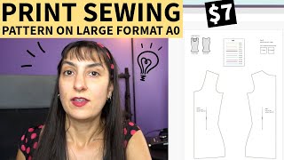 How To Print Sewing Pattern on Large Format A0 Paper StepByStep Send to Any Copy Shop [upl. by Ardnuahs412]