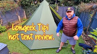 4K Longeek Tipi Hot Tent review hottent wildcamping [upl. by Mel]