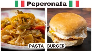 Peperonata  Pasta peperonata  Burger Peperonata [upl. by Noiz712]