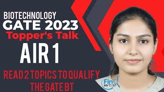 GATE AIR 1 biotechnology  Honest interview with Aishwarya  Exam Tips by gate2023 Topper [upl. by Retxed]