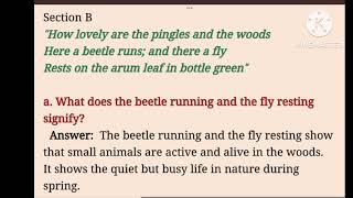 Class 6 Ch 2  Questions answer on a lane in spring  On a lane in Spring questions answer [upl. by Alaster]