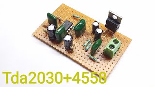 Make Tda20304558Ic Circuit Board Amplifier And Bass Booster Circuit [upl. by Doownil666]