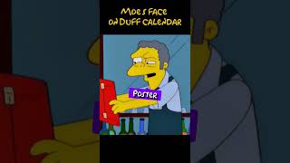 Moes face on Duff calendar  The Simpsons [upl. by Shelman]