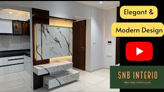 Elegant amp Modern Design  2BHK Home Interior Design  Interior Design Ideas  VJ Yashone WakadPune [upl. by Elaynad]