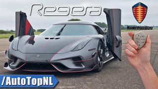 Koenigsegg Regera REVIEW on TEST TRACK by AutoTopNL [upl. by Yolande878]