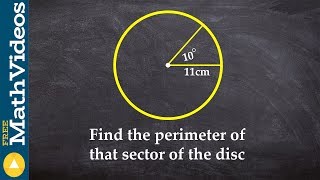 How to find the perimeter of a sector using arc length formula [upl. by Orpha230]